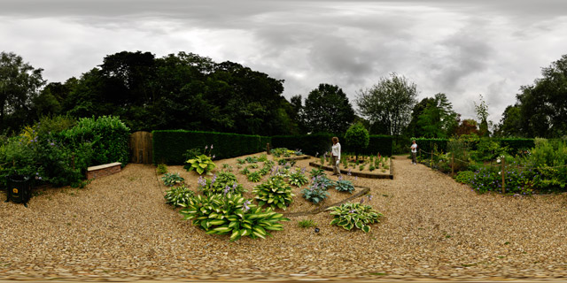 Barnsdale Gardens – Penstemon and Hosta Beds 360° Panorama