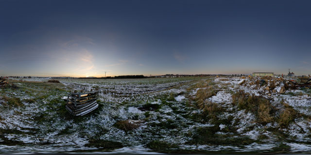 Farndon Fields Development in the Snow 2 360° Panorama