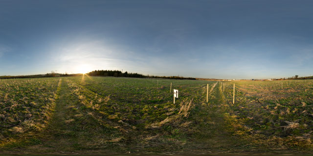 Farndon Fields footpath 360° Panorama