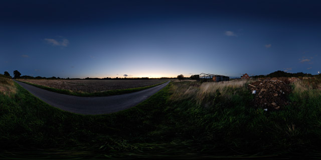 Farndon Road at dusk 360° Panorama