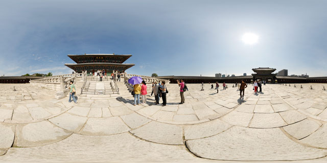 Front of Geunjeongjeon Hall 360° Panorama