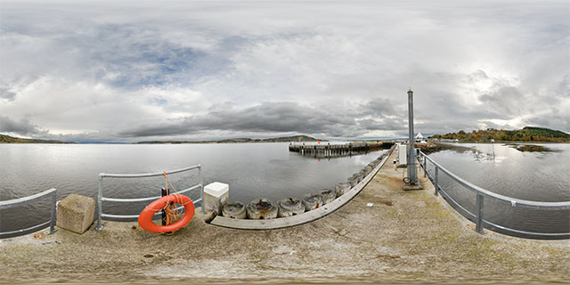 Jetty at Clachnaharry Sea Lock, Inverness 360° Panorama