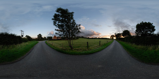 Lubenham Road at twilight 1 360° Panorama