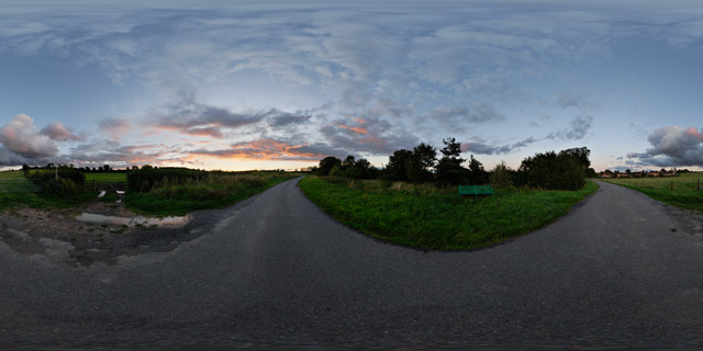 Lubenham Road at twilight 2 360° Panorama