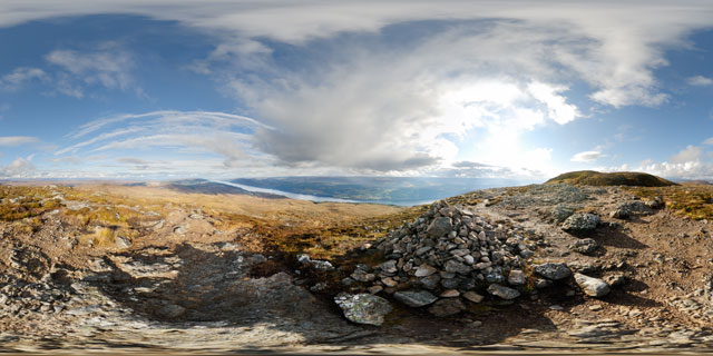 Meall Fuar-mhonaidh – minor summit 360° Panorama