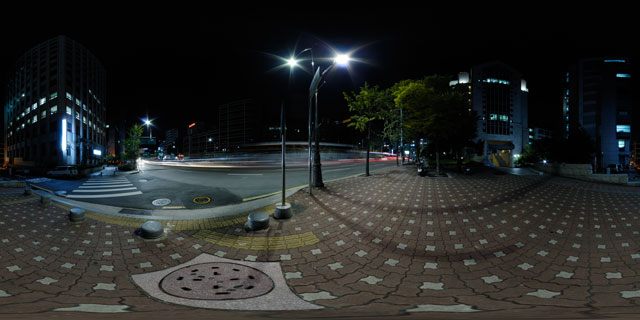 Seoul at night – Young Nak 50th anniversary Memorial Hall and Samil-ro 360° Panorama