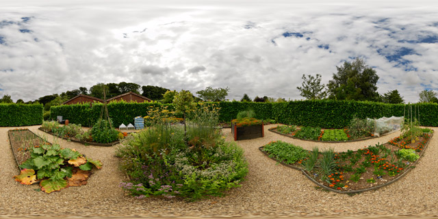 Barnsdale Gardens – Elizabethan Vegetable Garden 360° Panorama