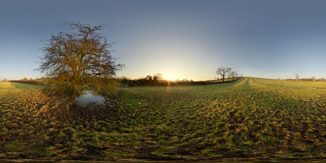 East Farndon Field at Sunset 360° Panorama