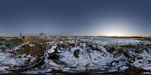 Farndon Fields Development in the Snow 3 360° Panorama