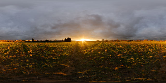 Farndon Fields Sunset 2 360° Panorama
