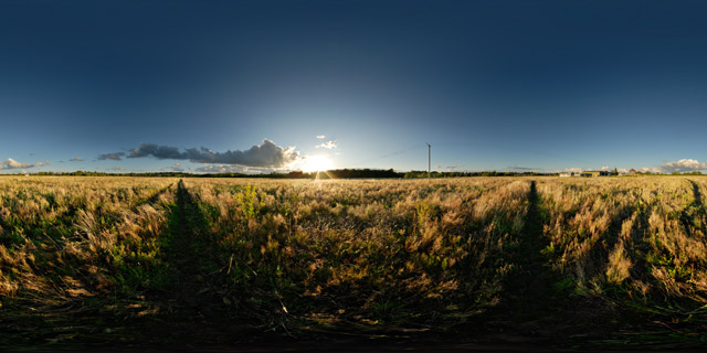 Farndon Fields sunset 360° Panorama