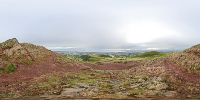 Holyrood Park NE of Arthurs Seat 360° Panorama