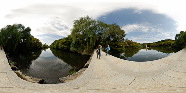 Korean Folk Village – Flat Stone Bridge 360° Panorama