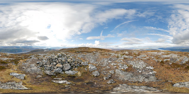 Meall Fuar-mhonaidh – highest minor summit 360° Panorama