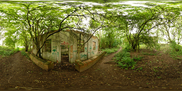 Old building at Welford Reservoir 360° Panorama