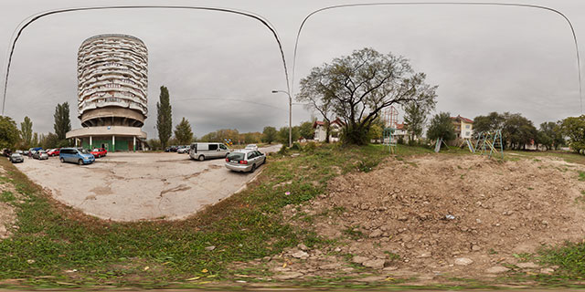 Romashka Tower, Chișinău (Corn cob building) 360° Panorama