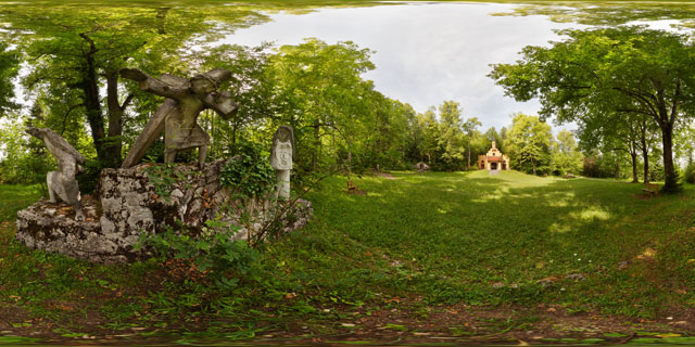 Sculptures near St. Mary’s Chapel, Kalvarienberg, Füssen 360° Panorama