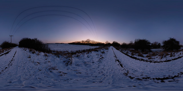 The old Railway Line 360° Panorama