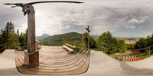 Top of Kalvarienberg, Füssen 360° Panorama