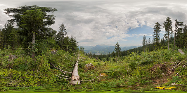 View NE partway up Kehlstein, Bavaria 360° Panorama